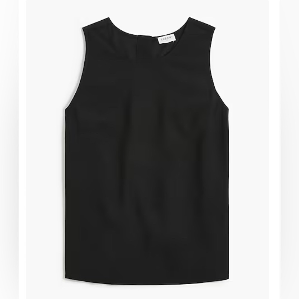 NWT J.Crew Black Oversized Cropped Button Back Blouse Sz XL